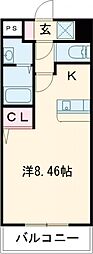 ロイス南茨木 1Kの間取図画像