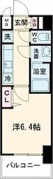 プレサンス堺筋本町エグゼブラン 1Kの間取図画像