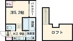 MODERNPALAZZO須屋Balm 1Kの間取図画像