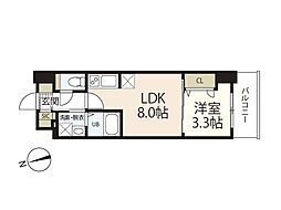 S-RESIDENCE広島駅Clarity 1Kの間取図画像