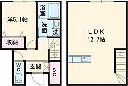 アイナス C棟 1LDKの間取図画像