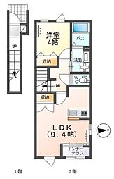 ひいらぎ (柊) 1LDKの間取図画像
