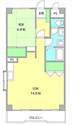 ゼファー銀座 1LDKの間取図画像