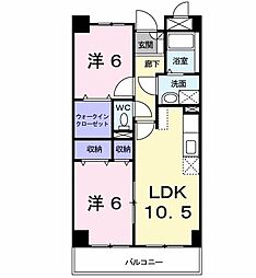 ポポラーレ 2LDKの間取図画像
