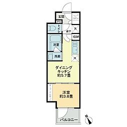 名古屋市千種区内山1丁目マンション 1DKの間取図画像