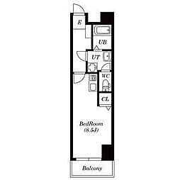 テイビー本社ビル ワンルームの間取図画像