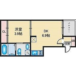 ハーモニーテラス吹上公園 1DKの間取図画像