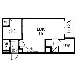 Jack nishikananoiI 1LDKの間取図画像