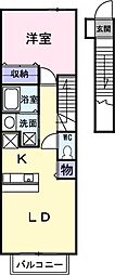 ボカージュC 1LDKの間取図画像
