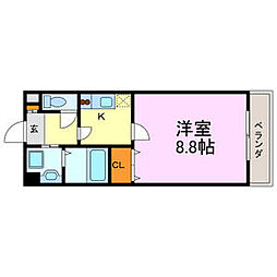 ファースト・セラ・21 1Kの間取図画像