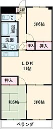 メゾンパークサイド 3LDKの間取図画像