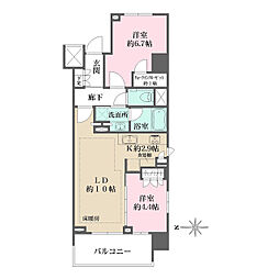 ザ・パークハウスアーバンス渋谷 2LDKの間取図画像