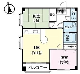 ドリームパレス 2LDKの間取図画像
