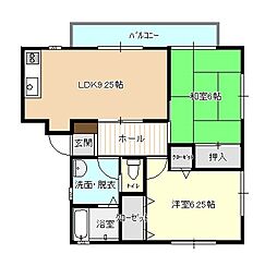 メゾンイソジ 2LDKの間取図画像