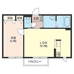 セロエステ 1LDKの間取図画像