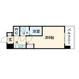 エスリードレジデンス ザ・グラン都島ノア 1Kの間取図画像
