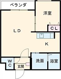 ソレミア 1LDKの間取図画像