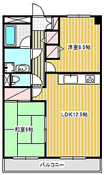 クエスタ・デル・ラモス 2LDKの間取図画像