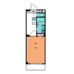 ウィンコート鈴鹿 1Kの間取図画像