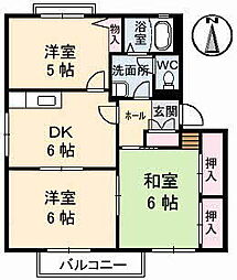 ディアス仁保南 3DKの間取図画像