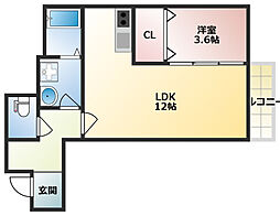 SunMark賀茂 1LDKの間取図画像