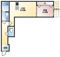 SunMark賀茂 1LDKの間取図画像