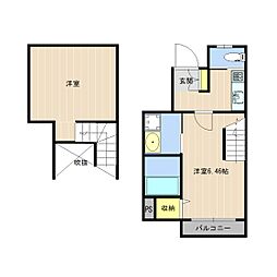 ホワイトステージ八王寺 1Kの間取図画像