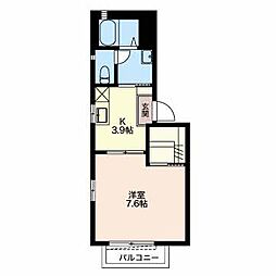 Flats 1Kの間取図画像