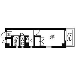 プレステージ高蔵公園 101 1階1Kの間取り