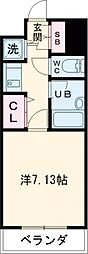ネオハイツ佐世保 1Kの間取図画像