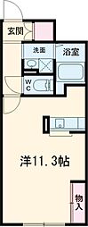 レオネクストメゾンシャルム4 ワンルームの間取図画像