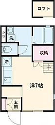 ハッピーキャッスル ワンルームの間取図画像