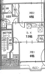 サンパティーク2C 2LDKの間取図画像