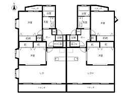 西津田マンション2 2LDKの間取図画像