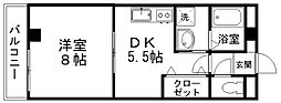 ラ・ベルビー 1DKの間取図画像