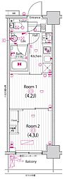 ガーラ雑色グランドステージ 2Kの間取図画像