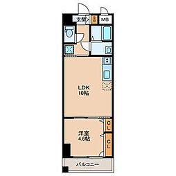 雅ビル 1LDKの間取図画像