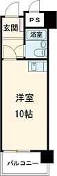 ミストラル川園 ワンルームの間取図画像