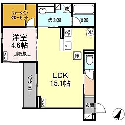 Lake Louise 1LDKの間取図画像