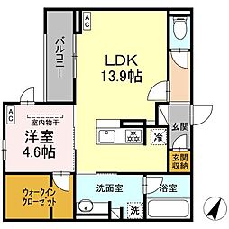 Lake Louise 1LDKの間取図画像