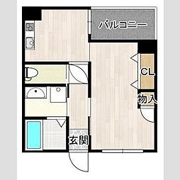 コスモスハイツ 1DKの間取図画像
