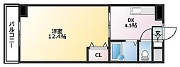 ロゼ3 1DKの間取図画像