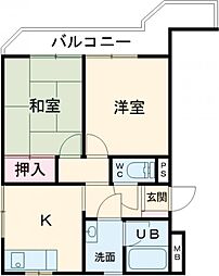 LAHOUSE 2DKの間取図画像