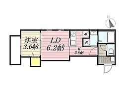 (仮称)Cherim西鉄久留米IV 1LDKの間取図画像