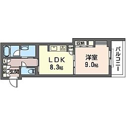 GrandPersimmon 1LDKの間取図画像