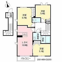 F・フラッツ鳥栖F 3LDKの間取図画像