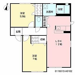 メゾン・ド・コンフォールA 2LDKの間取図画像
