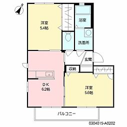 マ・シャール 2DKの間取図画像