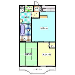 メゾンロイヤル 2DKの間取図画像