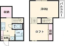 プレシャスコート ワンルームの間取図画像